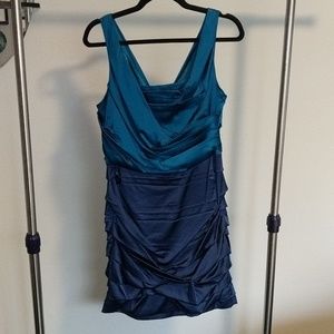SEXY SILK COCKTAIL DRESS